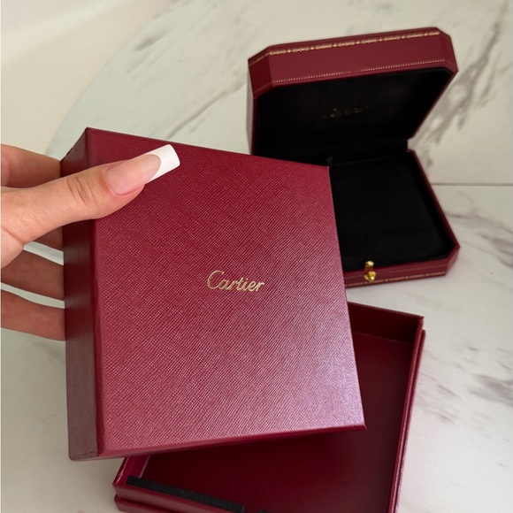 Cartier Jewelry Box Red Gift Case With Outer Box Authentic Excellent - Picture 4 of 5